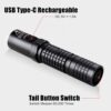 5W 365nm UV USB Type-C Rechargeable LED Flashlight